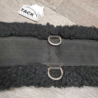 "WoolBack" Fleece & Nylon Cinch, 2 d rings *gc, clean, residue, hair, v.clumpy, rust