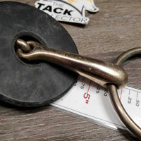 Hvy Med Loose Ring Snaffle Bit, 2 bit guards *gc/fair, v.scuffed & scratched, rubs, oxidized, clean? thick residue?
