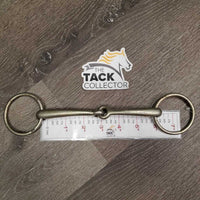 Thin Bradoon Loose Ring Snaffle Bit *gc, clean, stains, residue?gunk, v.chewed, scratches, older
