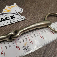 Thin Bradoon Loose Ring Snaffle Bit *gc, clean, stains, residue?gunk, v.chewed, scratches, older
