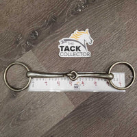 Thin Bradoon Loose Ring Snaffle Bit *gc, clean, stains, residue?gunk, v.chewed, scratches, older