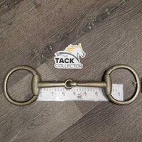 Hvy Lg Eggbutt Snaffle Bit *gc/fair, clean, stains, discolored, rubs, pitted, loose joints, older
