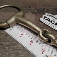 Hvy Lg Eggbutt Snaffle Bit *gc/fair, clean, stains, discolored, rubs, pitted, loose joints, older

