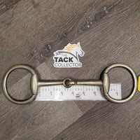Hvy Lg Eggbutt Snaffle Bit *gc/fair, clean, stains, discolored, rubs, pitted, loose joints, older
