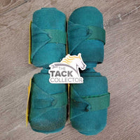 4 Thick Stretchy Cotton Leg Wraps *gc, older, clean, stains, hairy, rubs, faded
