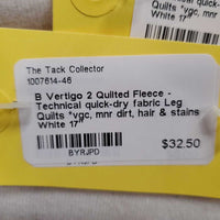 2 Quilted Fleece - Technical quick-dry fabric Leg Quilts *vgc, mnr dirt, hair & stains
