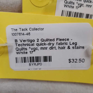 2 Quilted Fleece - Technical quick-dry fabric Leg Quilts *vgc, mnr dirt, hair & stains