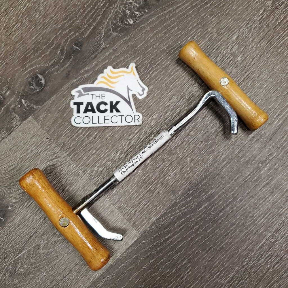 Pr Boot Pulls, wood handle *vgc/xc, clean, mismatched?