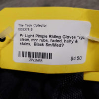 Pr Light Pimple Riding Gloves *vgc, clean, mnr rubs, faded, hairy & stains