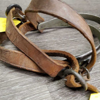 VINTAGE WW1 Military Rowel Spurs, 2 Piece Leather Spur Straps *gc, mnr rust, antique