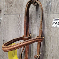 Thick Headstall, Noseband, LS Curb Bit, Hvy Split Reins *gc/fair, dry, stiff, rubs, stretched, older, dirty, rusty