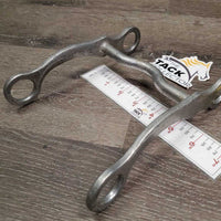 LS Med Port Light Aluminum Western Curb Bit *fair/gc, clean, stains, scrapes, chewed, bent *NOT for Riding