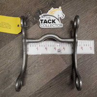 LS Med Port Light Aluminum Western Curb Bit *fair/gc, clean, stains, scrapes, chewed, bent *NOT for Riding
