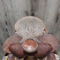 12" Western Saddle, 18" Cinch, Tapadero Stirrups, 2 Grey Nylon Straps (Latigos)
