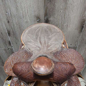 12" Western Saddle, 18" Cinch, Tapadero Stirrups, 2 Grey Nylon Straps (Latigos)