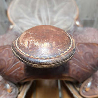 12" Western Saddle, 18" Cinch, Tapadero Stirrups, 2 Grey Nylon Straps (Latigos)

