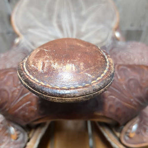 12" Western Saddle, 18" Cinch, Tapadero Stirrups, 2 Grey Nylon Straps (Latigos)
