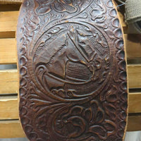 12" Western Saddle, 18" Cinch, Tapadero Stirrups, 2 Grey Nylon Straps (Latigos)
