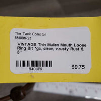VINTAGE Thin Mullen Mouth Loose Ring Bit *gc, clean, v.rusty
