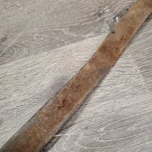 NOT FOR USE: Wide Flat Driving Rein? Leather Strap, Buckle, snap *fair, cracks, dry, dirt, slices, scraped, gouges, thin