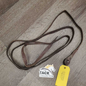 NOT FOR USE: 1 ONLY thin Leather Western Split Rein *fair, cracked, dry, dirt, rubs, scrapes, stretched