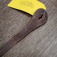 NOT FOR USE: 1 ONLY thin Leather Western Split Rein *fair, cracked, dry, dirt, rubs, scrapes, stretched
