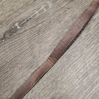 NOT FOR USE: 1 ONLY thin Leather Western Split Rein *fair, cracked, dry, dirt, rubs, scrapes, stretched