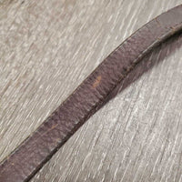 NOT FOR USE: 1 ONLY thin Leather Western Split Rein *fair, cracked, dry, dirt, rubs, scrapes, stretched

