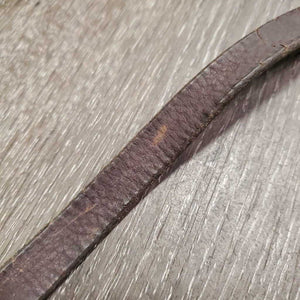 NOT FOR USE: 1 ONLY thin Leather Western Split Rein *fair, cracked, dry, dirt, rubs, scrapes, stretched