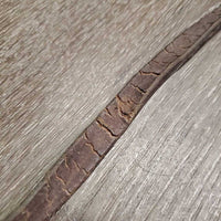 NOT FOR USE: 1 ONLY thin Leather Western Split Rein *fair, cracked, dry, dirt, rubs, scrapes, stretched
