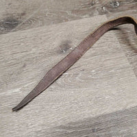 NOT FOR USE: 1 ONLY thin Leather Western Split Rein *fair, cracked, dry, dirt, rubs, scrapes, stretched