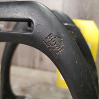 Pr Wide Base Plastic Flexi Stirrup Irons, grips *vgc, mnr dirt, scrapes, stains & residue
