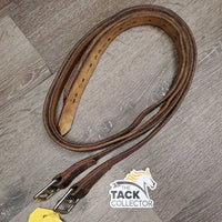 Thick Wide Stirrup Leathers *gc, older, clean, cracked, rubs, scrapes, stains, dents, xholes, UNSTITCHED
