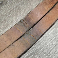 Thick Wide Stirrup Leathers *gc, older, clean, cracked, rubs, scrapes, stains, dents, xholes, UNSTITCHED
