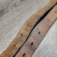 Thick Wide Stirrup Leathers *gc, older, clean, cracked, rubs, scrapes, stains, dents, xholes, UNSTITCHED