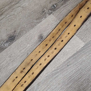 Thick Wide Stirrup Leathers *gc, older, clean, cracked, rubs, scrapes, stains, dents, xholes, UNSTITCHED