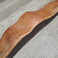 Vintage Trifold Leather Girth, 1x Els *gc, older, clean, hard/curled edge, dry, stains, v.long els, hand stitched ends, UNSTITCHED
