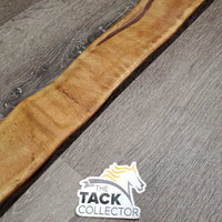 Vintage Trifold Leather Girth, 1x Els *gc, older, clean, hard/curled edge, dry, stains, v.long els, hand stitched ends, UNSTITCHED