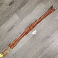 Leather Girth, 1x Elastic *gc, clean, older, scratches, stains, older, deep creases & hollow spots
