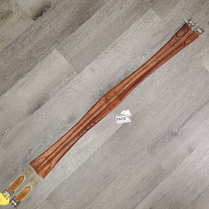 Leather Girth, 1x Elastic *gc, clean, older, scratches, stains, older, deep creases & hollow spots