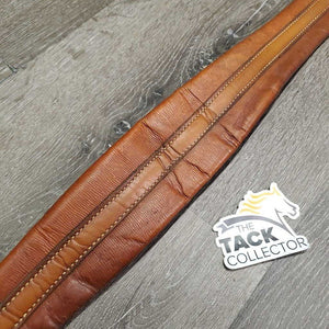 Leather Girth, 1x Elastic *gc, clean, older, scratches, stains, older, deep creases & hollow spots