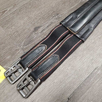 Soft Wide Padded Leather Girth 1x Elastic *xc, clean, mnr stain, rubs, pilly elastic
