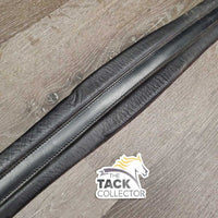 Soft Wide Padded Leather Girth 1x Elastic *xc, clean, mnr stain, rubs, pilly elastic
