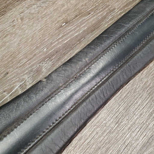Soft Wide Padded Leather Girth 1x Elastic *xc, clean, mnr stain, rubs, pilly elastic