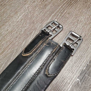 Soft Wide Padded Leather Girth 1x Elastic *xc, clean, mnr stain, rubs, pilly elastic