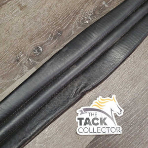 Soft Wide Padded Leather Girth 1x Elastic *xc, clean, mnr stain, rubs, pilly elastic