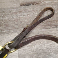 Thick Hvy Wide Braided Leather Breastplate, Running Martingale *gc, dirt, residue, oxidized, older, xholes, gunk, stiff, chips