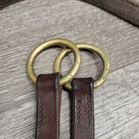Thick Hvy Wide Braided Leather Breastplate, Running Martingale *gc, dirt, residue, oxidized, older, xholes, gunk, stiff, chips