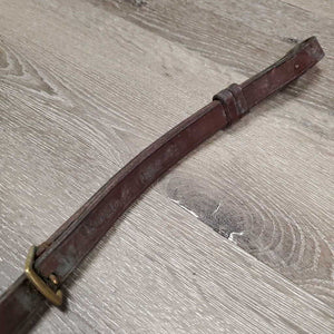 Thick Hvy Wide Braided Leather Breastplate, Running Martingale *gc, dirt, residue, oxidized, older, xholes, gunk, stiff, chips