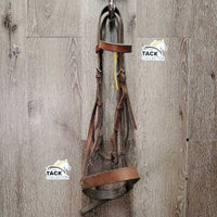 Flat Soft Leather Bridle *gc, older, mnr dirt, edge scrapes, fading, twist